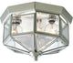 Progress Lighting Beveled Glass 9" Outdoor Flush Mount