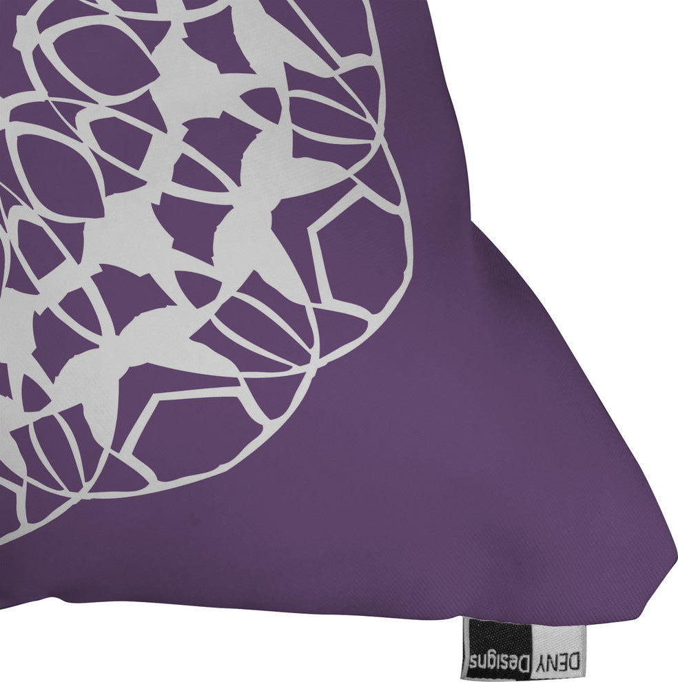 Deny Designs Karen Harris Mod Medallion Plum Outdoor Throw Pillow