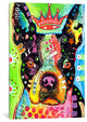 "Boston Terrier Crowned" Wrapped Canvas Art Print, 26x18x1.5