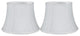 7x10x7" Faux Silk Bell Lamp Shade, Off White, Set of 2