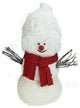 24.5" Retro Christmas White Snowman, Red Scarf Table Top Decoration