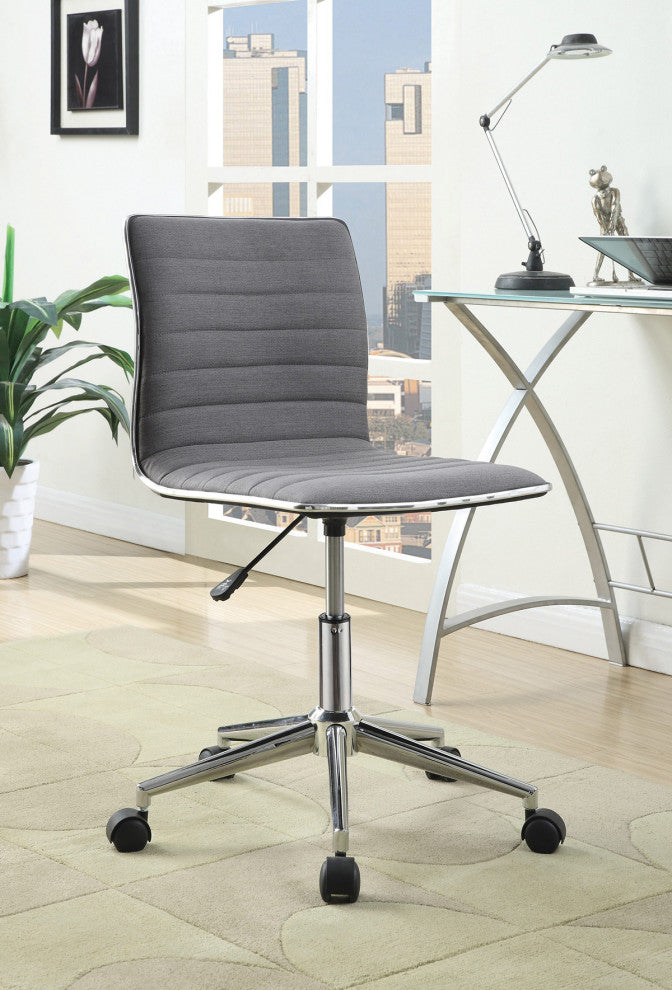Adjustable Height Fabric Office Chair, Gray