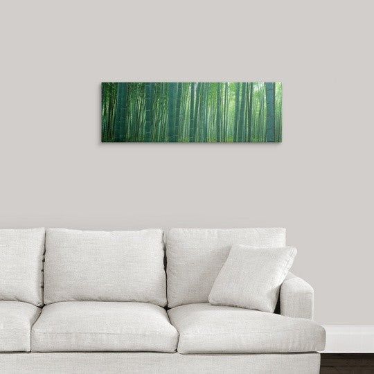 "Bamboo Forest, Sagano, Kyoto, Japan" Canvas Art, 36"x12"x1.25"