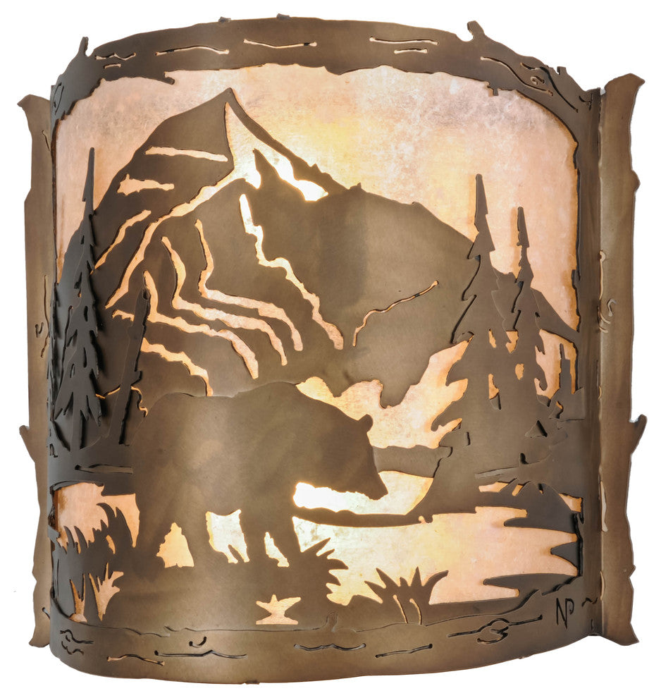15"W Bear Creek Wall Sconce