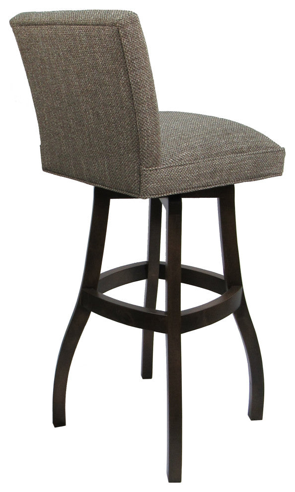Swivel Wood Counter, Bar or Extra Tall Stool - Sommerville on S-Base, Plumley Cocoa - Dark Walnut, 34"