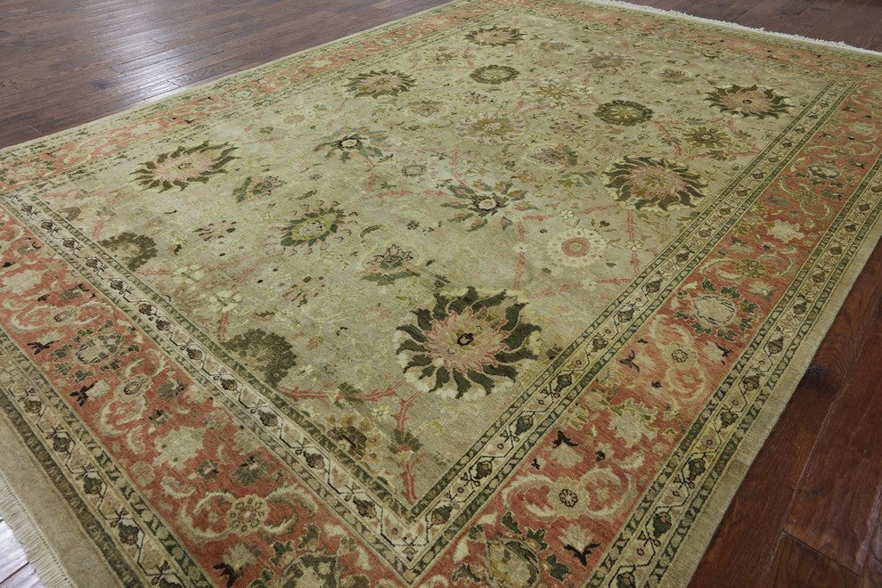 Peshawar Hand Knotted Oriental Rug 9'x13', P2557