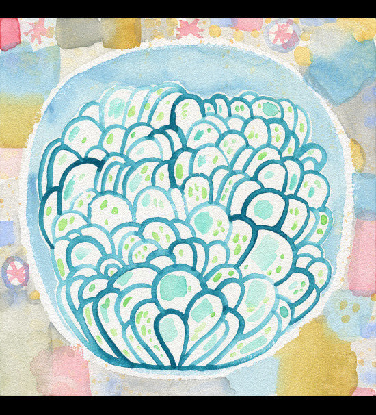 Blue Terrarium Framed Painting