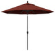 9' Aluminum Umbrella Push Tilt, Henna