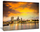 "Financial District of London at Twilight" Cityscape Wall Art, 20"x12"