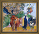 Paul GauguPeasant Woman Cows Landscape