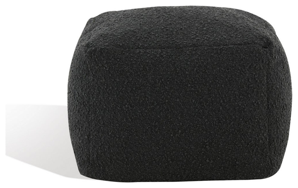 Safavieh Couture Samuels Boucle Pouf, Black