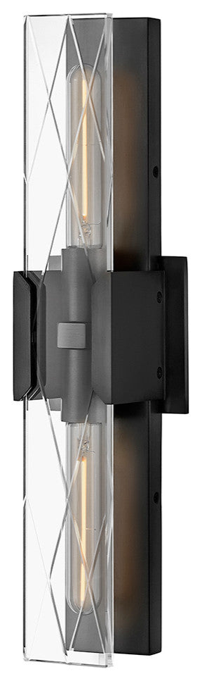 Hinkley Monte Large Two Light Sconce, Black Oxide