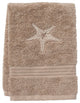 Taupe Terry Guest Towel, Morning Starfish, Beige