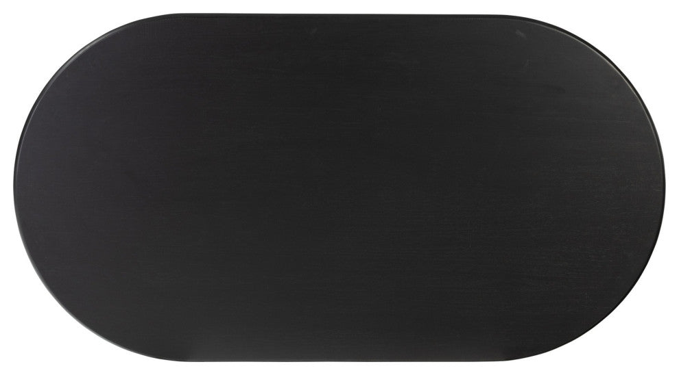 Paden Large Coffee Table Aged Black Acacia, Aged Black Acacia Solid