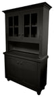Eagle Furniture, 52" Modern Country Hutch and Buffet, Antique Black, With Hutch