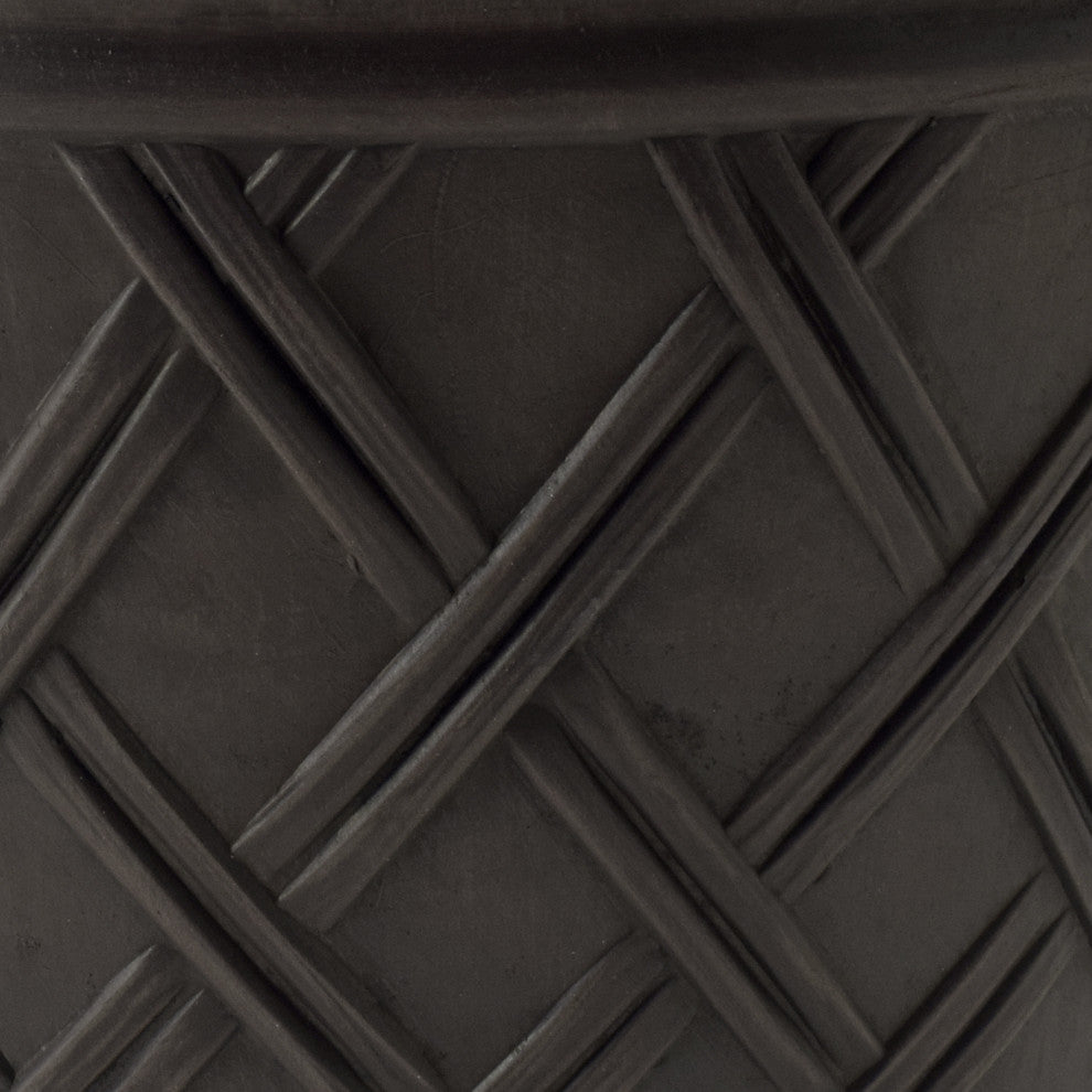 Basket-Weave Pot, Dark Charcoal