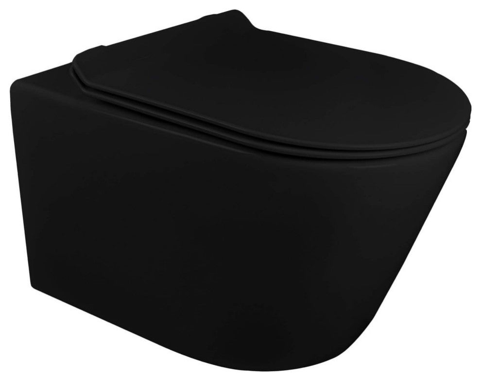 In-Wall Toilet Set, 2"x6" Carrier/Tank, Black, Black Round Metal Actuator