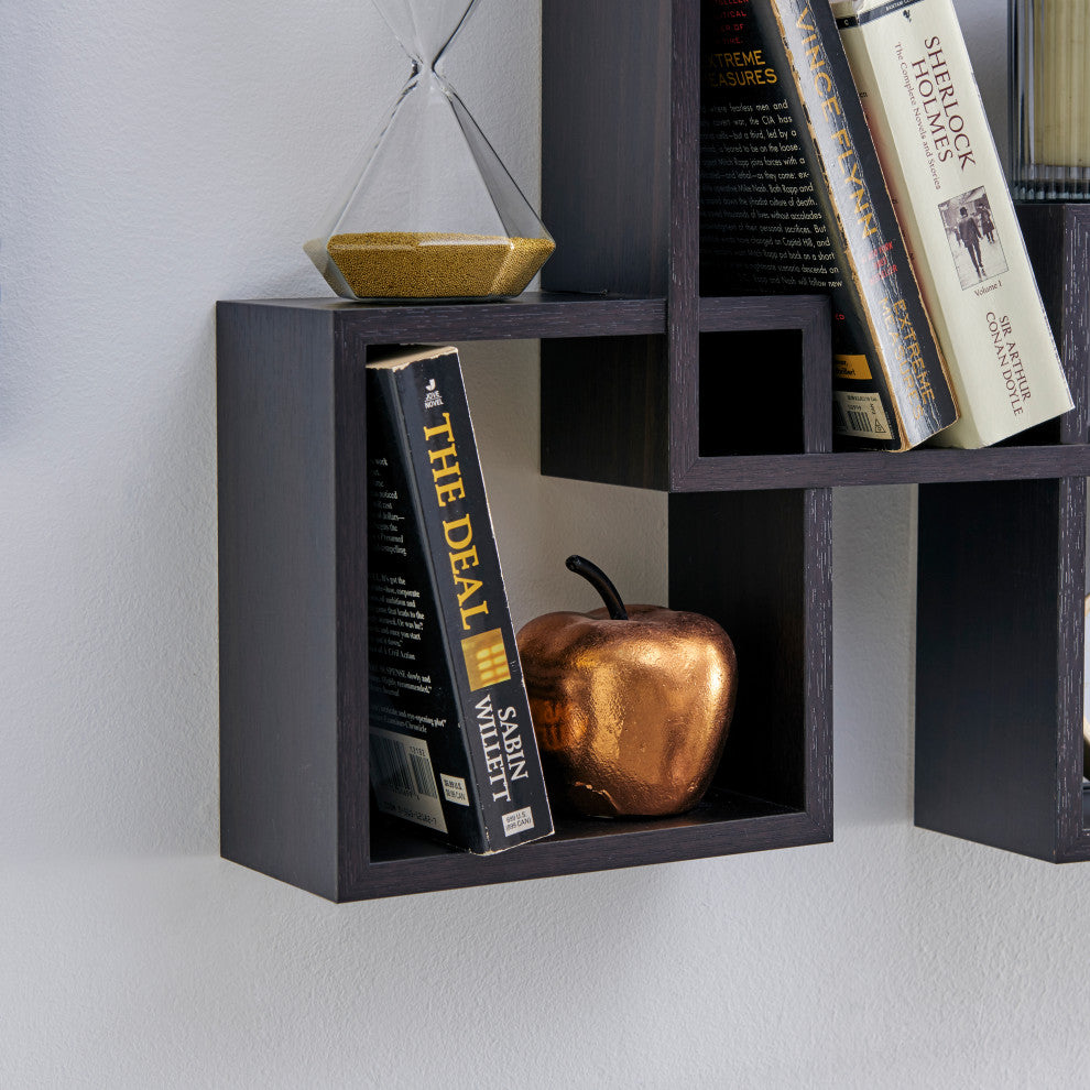 Danya B Intersecting Cube Shelves, Black