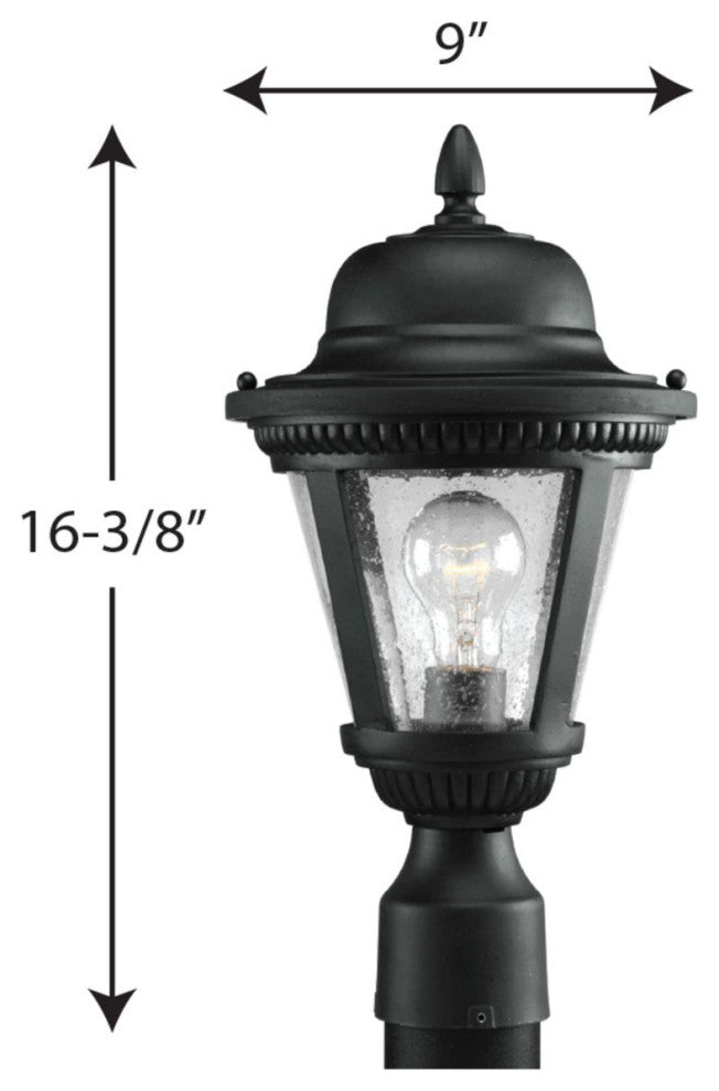 1-Light Post Lantern, Black