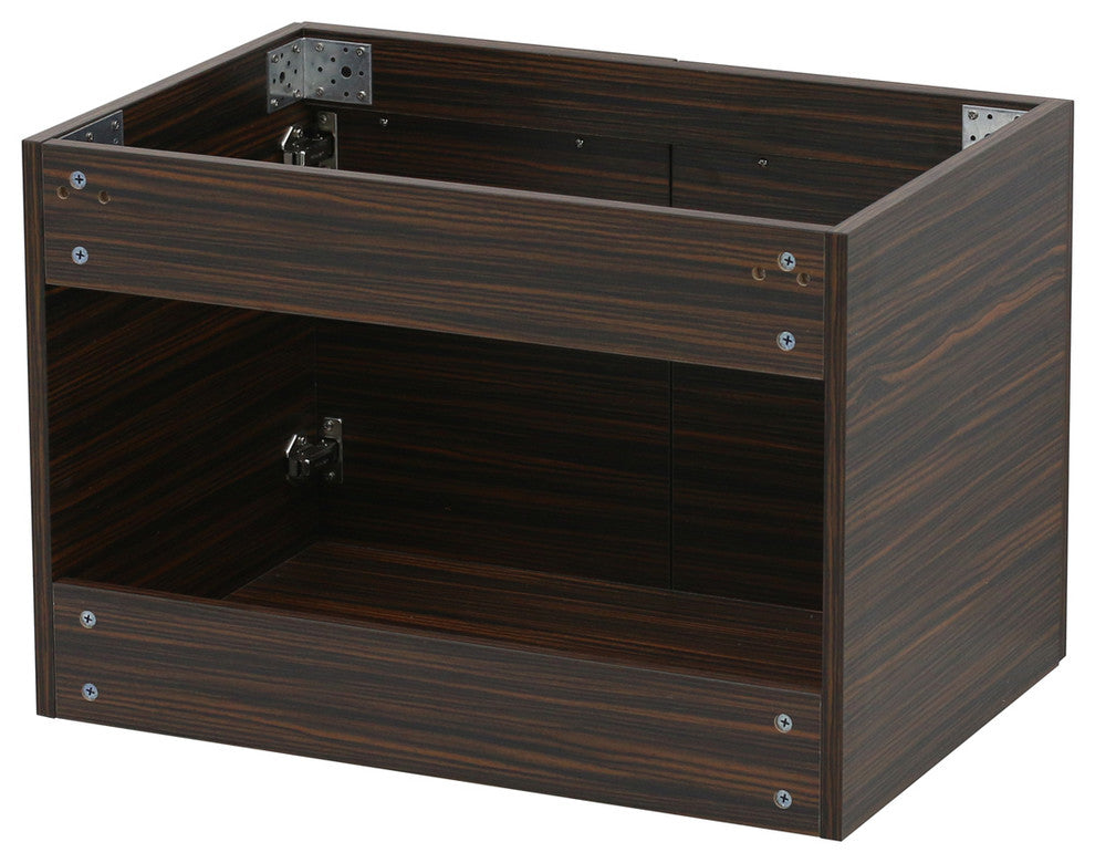 Windbay 36" Wall Mount Vanity, White Quartz Undermount Top, Ebony