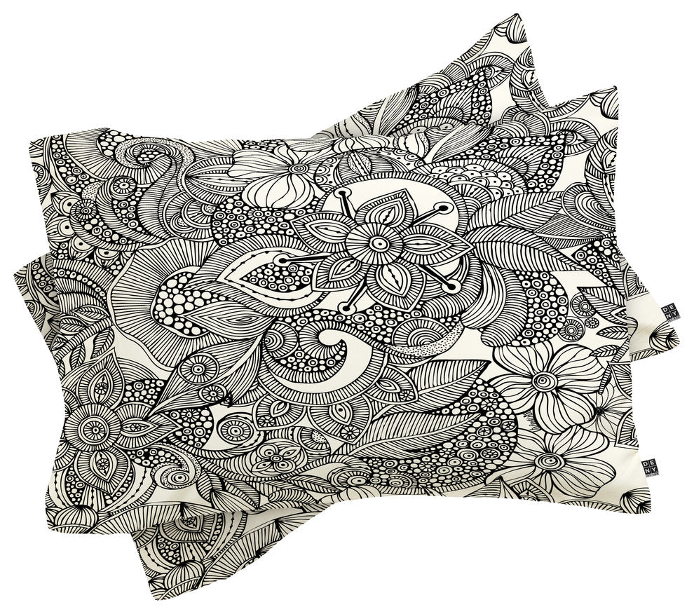 Deny Designs Valentina Ramos Doodles Pillow Shams, Queen