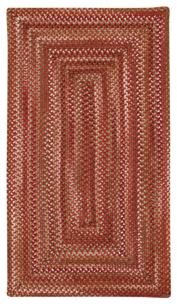 Manchester Concentric Braided Rectangle Rug, Redwood, 9'2"x13'2"