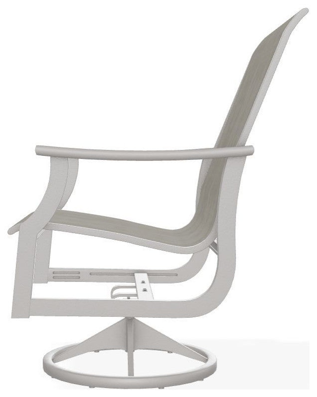St. Catherine Sling Outdoor Swivel Rocker, Smoke/Warm Gray