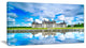 "Chateau De Chambord Castle in Blue" Landscape Wall Art Print, 32"x16"