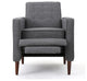 GDF Studio Macedonia Mid-Century Modern Button Tufted Fabric Recliner, Gray Fabric