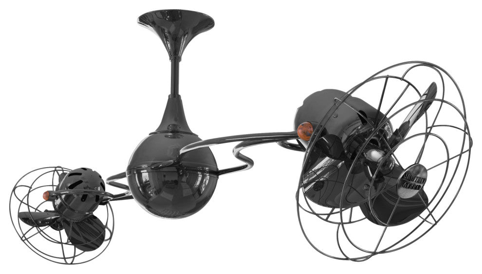 Italo Ventania Rotational Ceiling Fan, Black Nickel