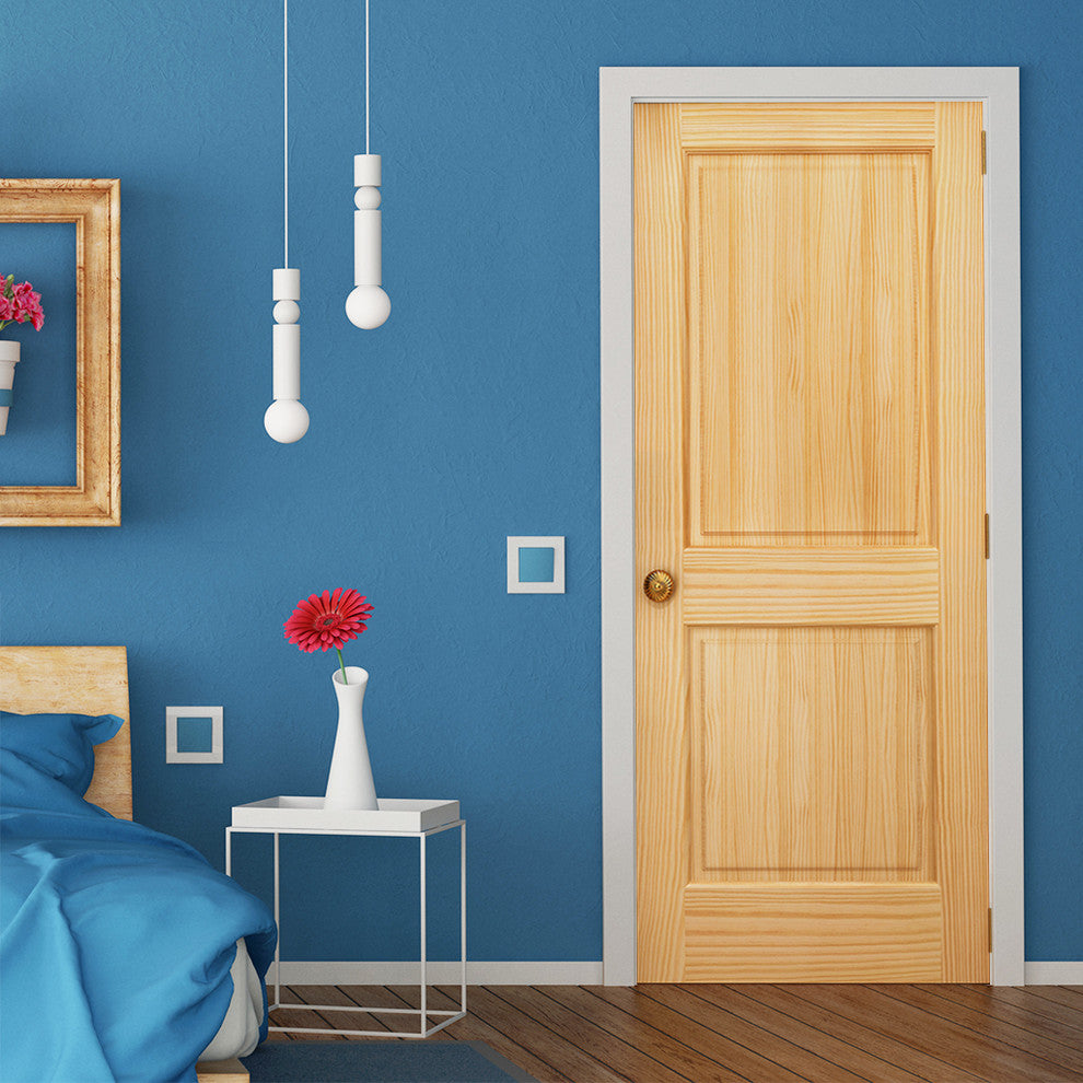 Interior Door, Colonial 2-Panel, Square, 1.375"x32"x80"
