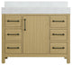 Home Living 42" Single Bathroom Vanity, Honey Brown With Backsplash