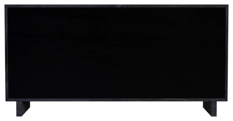 Halmstad Wood Panel 6 Drawer Dresser, Washed Black