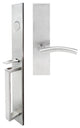 Brussels Lever, Mortise Dummy Handleset, Left Hand, Satin Stainless Steel