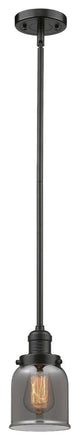 Small Bell 1-Light LED Pendant, Oil Rubbed Bronze, Glass: Plated Smoked