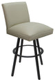 Swivel Sommerville Stool on Warren Base, Ocean Beige Vinyl - Gray, 30"