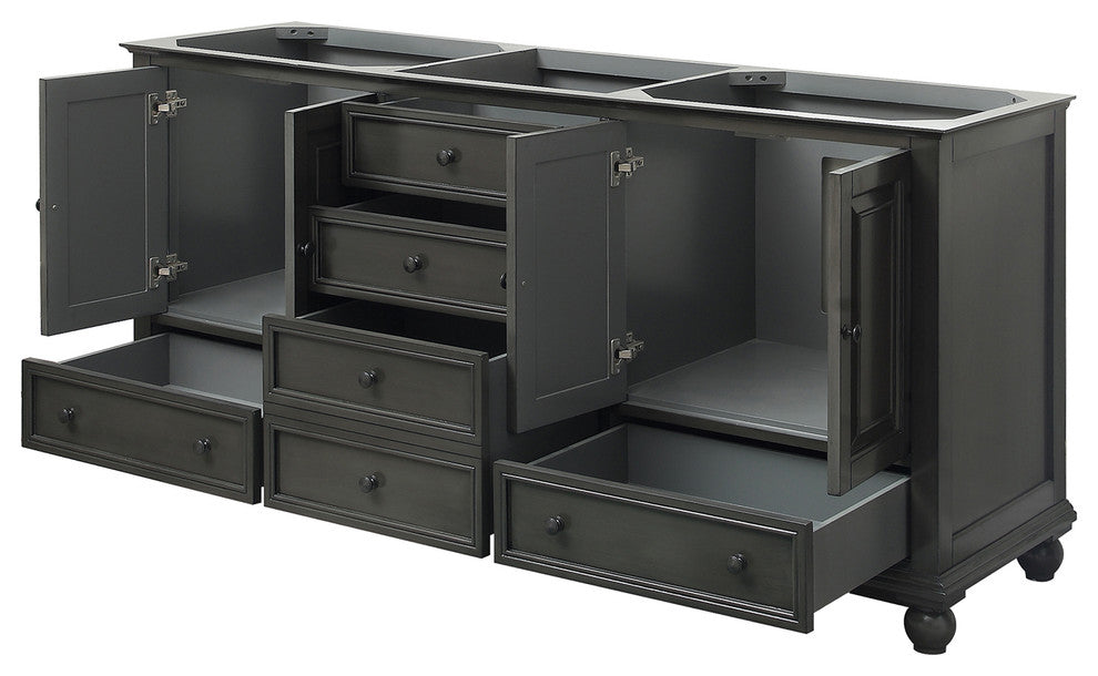 Avanity Thompson 72" Vanity Only, Charcoal Glaze Finish