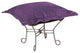 Scroll Puff Ottoman With Cover, Titanium Frame, Bella Eggplant