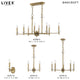 Livex Lighting Antique Brass 8-Light Linear Chandelier