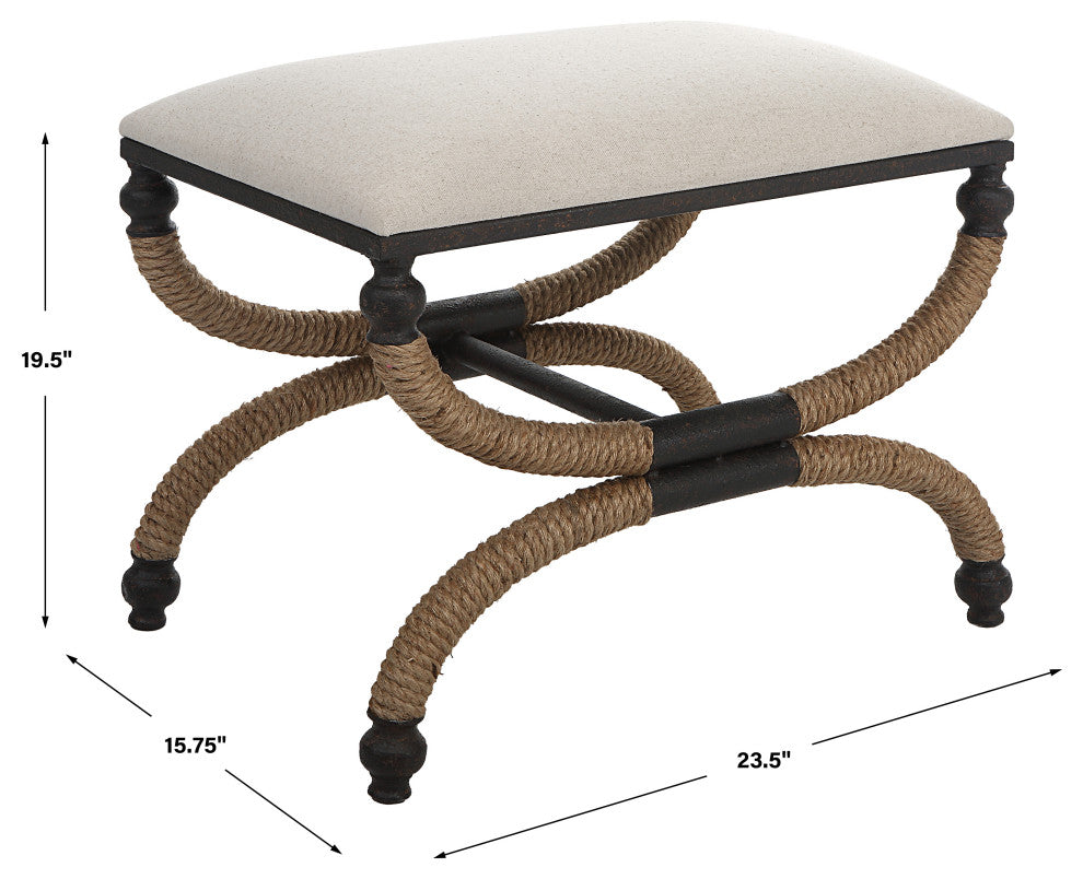 Uttermost Icaria Upholstered Small Bench