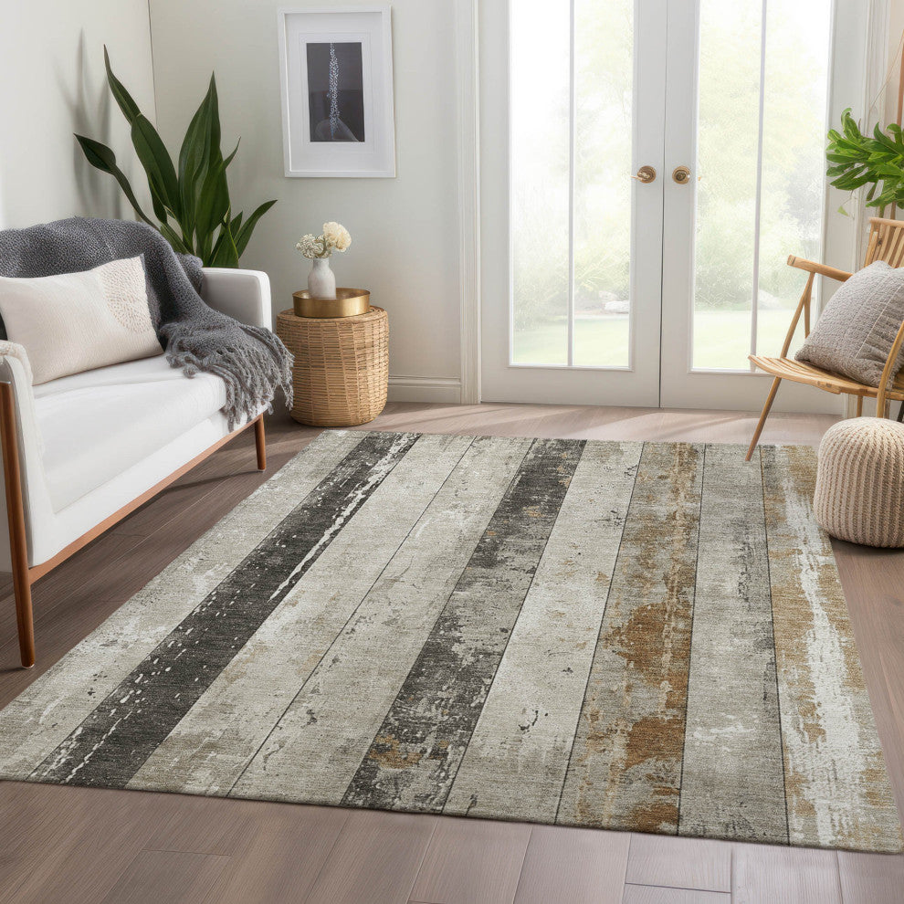 Machine Washable Indoor/Outdoor Chantille ACN1868 Beige 8' x 10' Rug