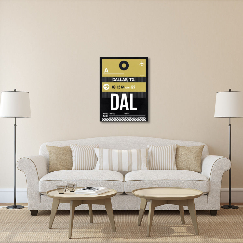 "DAL Dallas Luggage Tag 2" Fine Art Print