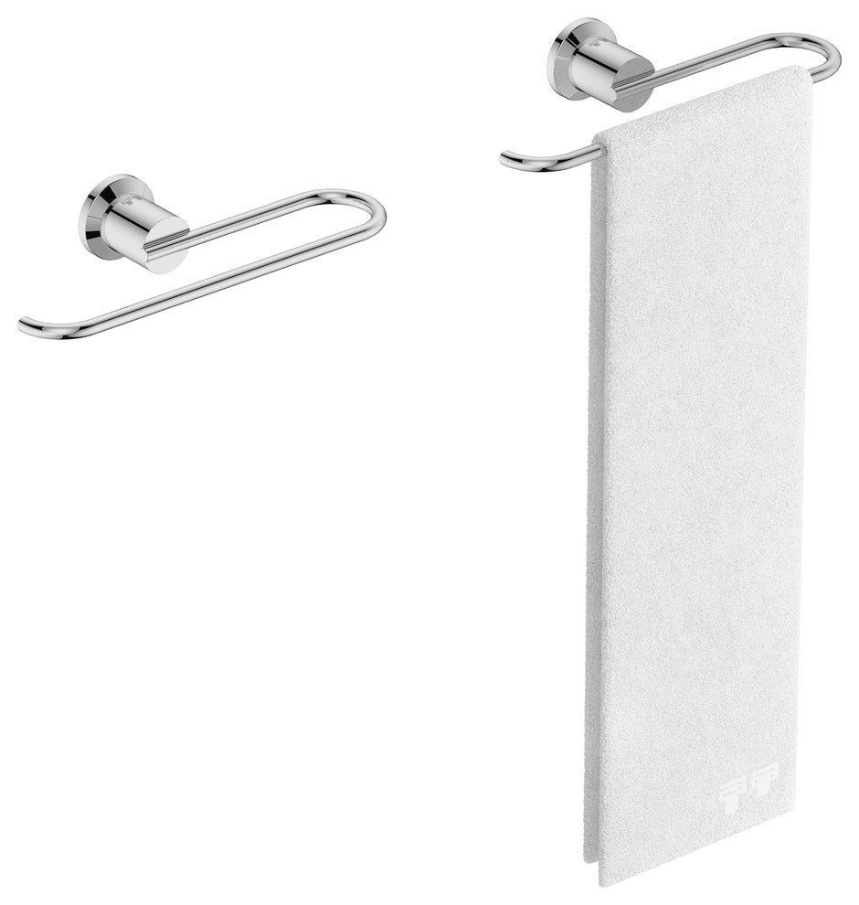 5841 Towel Ring Open, Polished Stainless Steel