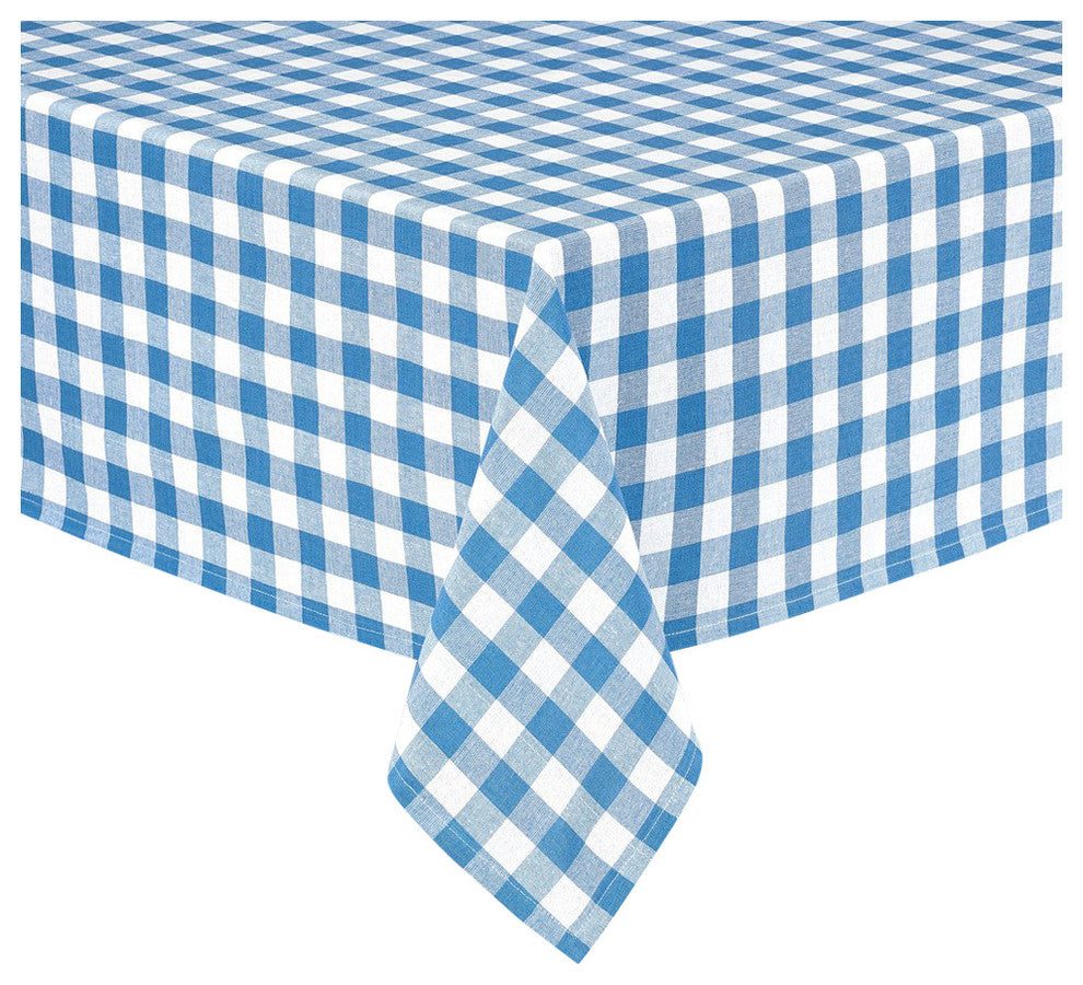 Buffalo Navy Checkered 100% Cotton Table Cloth, 52"x52"