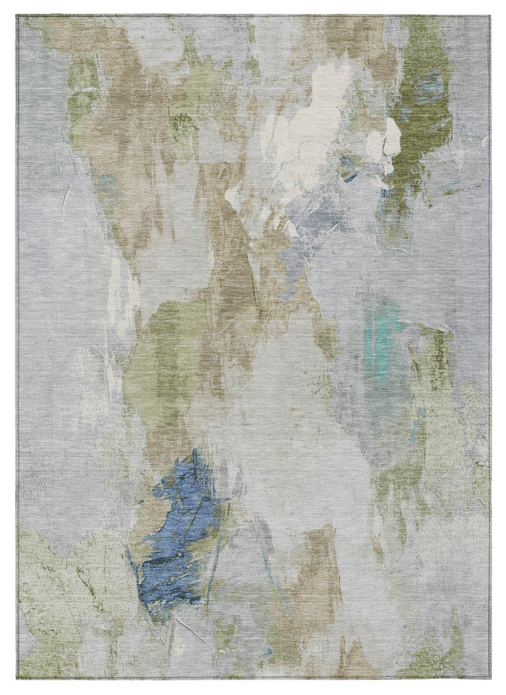 Machine Washable Indoor/Outdoor Chantille ACN1914 Beige 2'6" x 3'10" Rug
