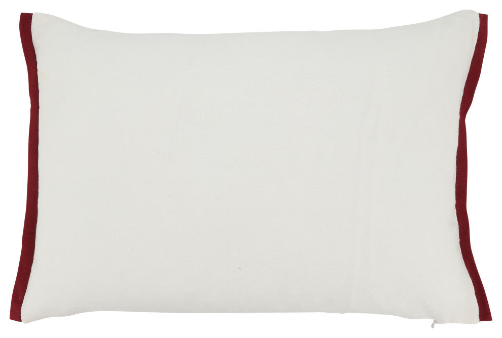 Holiday Cheer Pom Pom Christmas Trees Down Filled Throw Pillow, Multi, 14"x20"