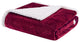 Madison Park Elma Oversized Textured Plush Throw 60x70", Burgundy