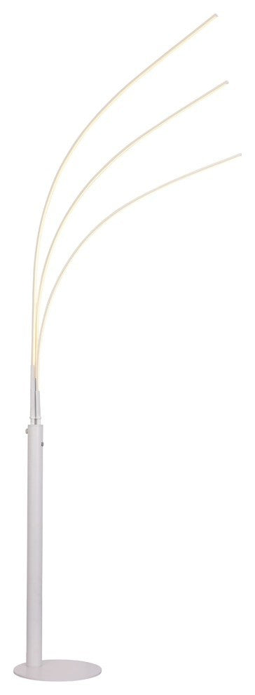 Artiva USA 92" Aurora LED Arch Tree Floor Lamp, Touch Dimmer, Matt White