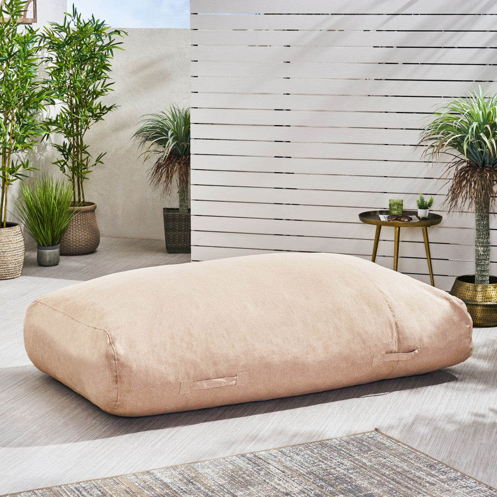 Vivien Outdoor Water Resistant 6'x3' Lounger Bean Bag, Tuscany