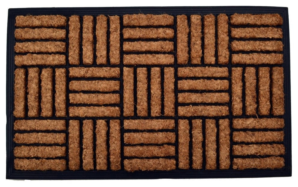 Criss Cross Coir Brush Mat